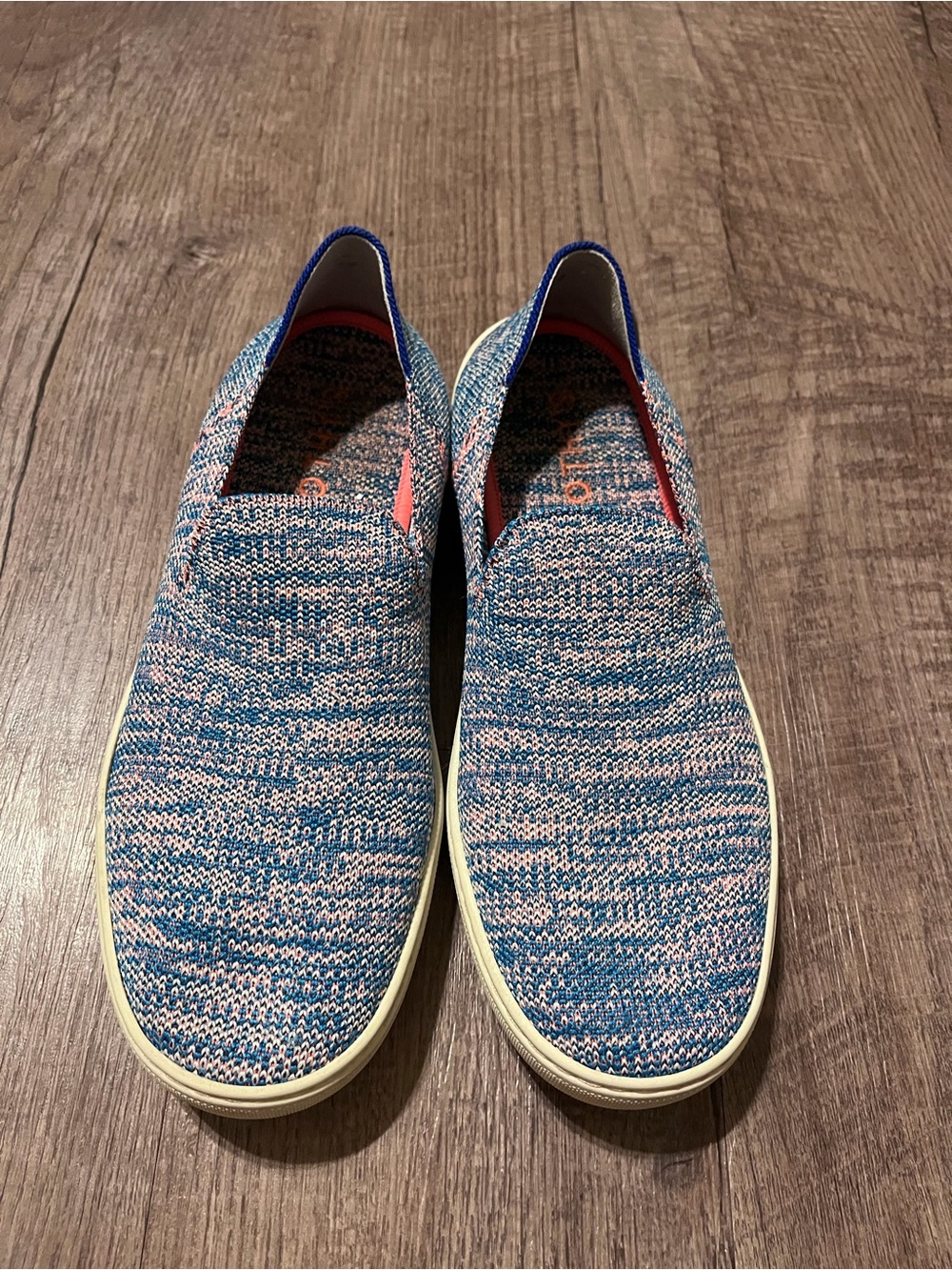 Rothy's Slip-On Knit Shoes in Blue and orange women’s size 9